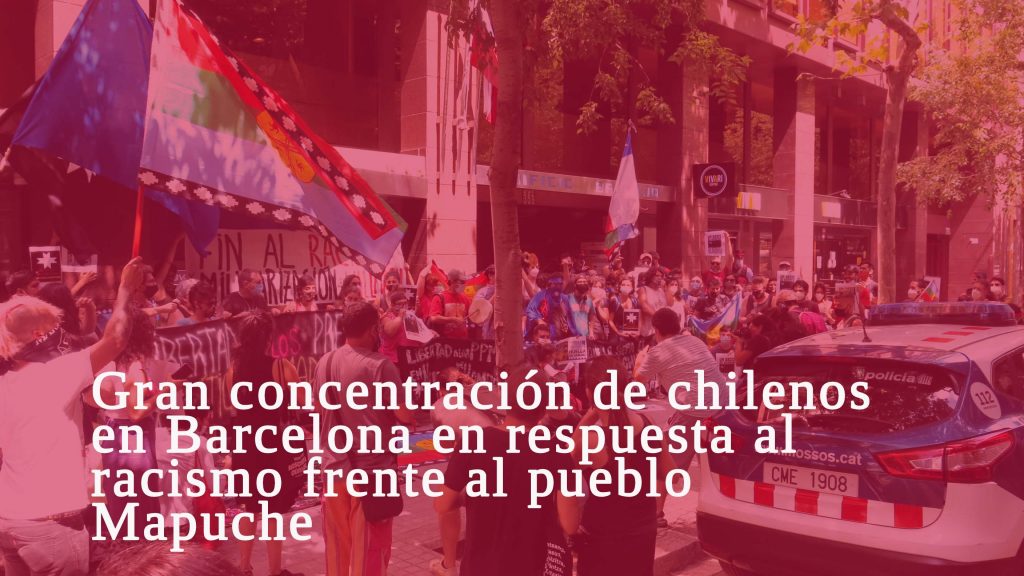 Manifestación contra el racismo Mapuche en Chile