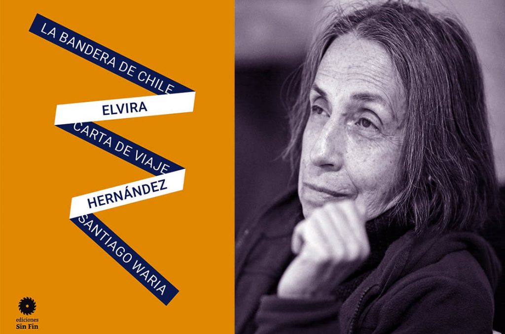 Fotografía de Elvira Hernández y su libro publicado por Ediciones Sin Fin. La poesía de Elvira Henández